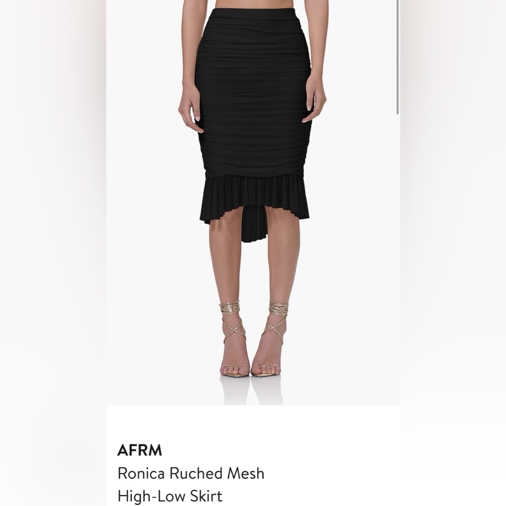 AFRM Black High-Low Women's Skirt